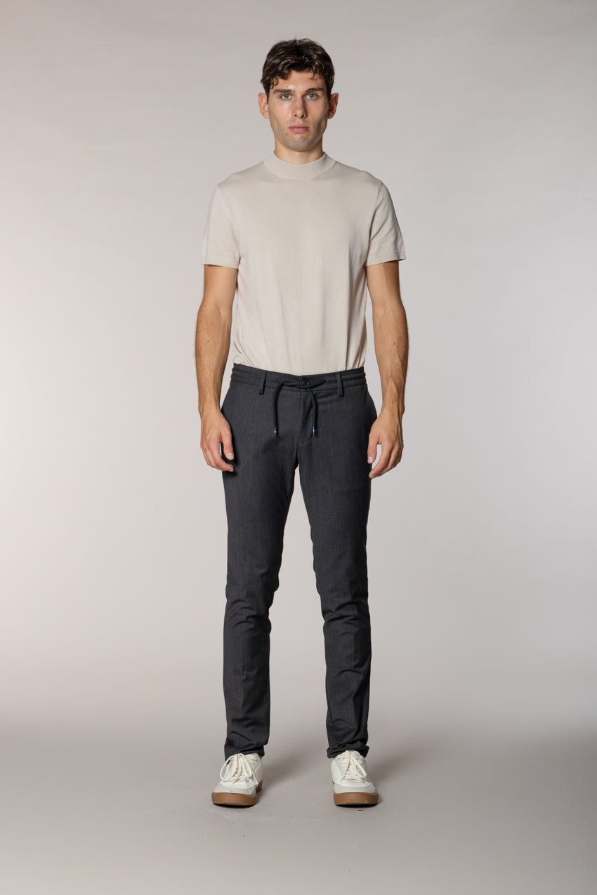 Milano Jogger pantalone chino uomo in lana extra slim fit