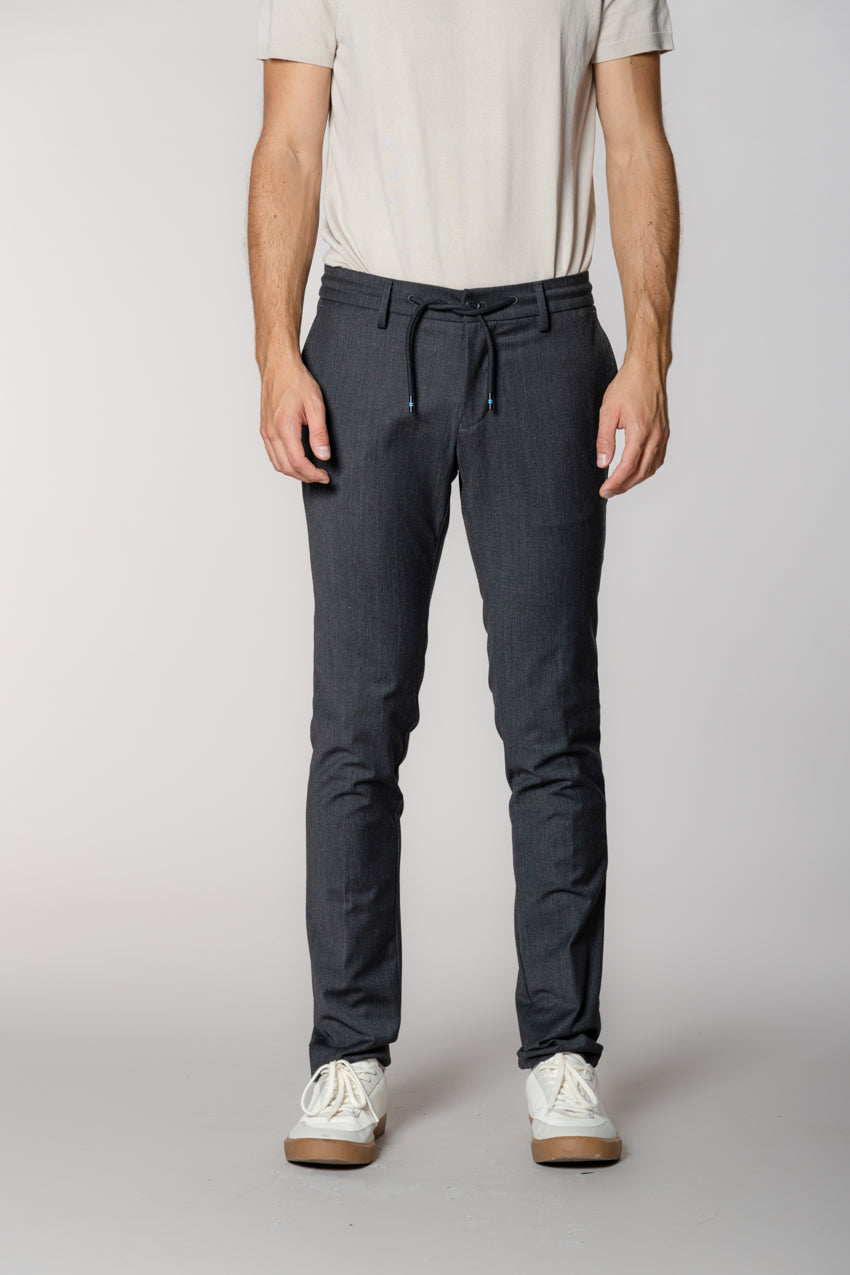 Milano Jogger pantalone chino uomo in lana extra slim fit