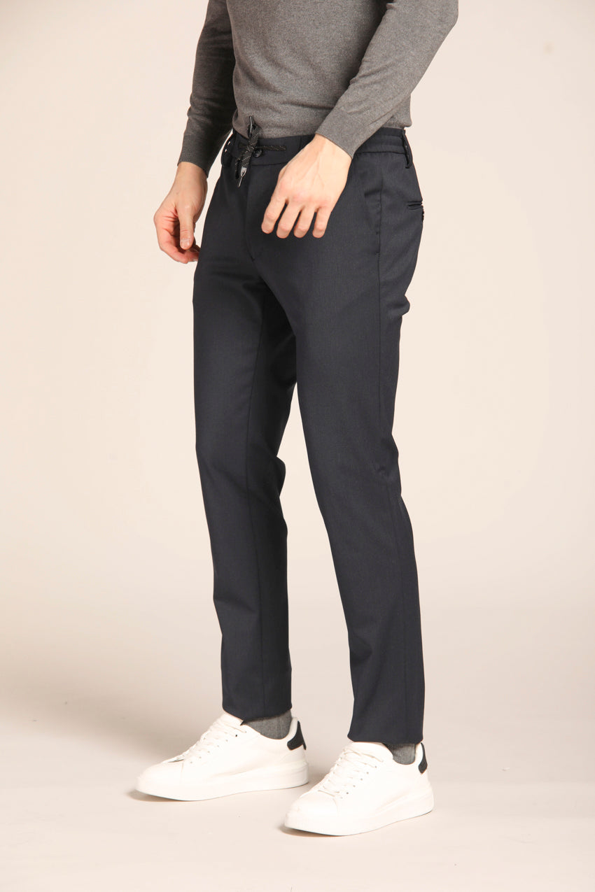 Milano Jogger pantalon chino homme en laine extra slim fit