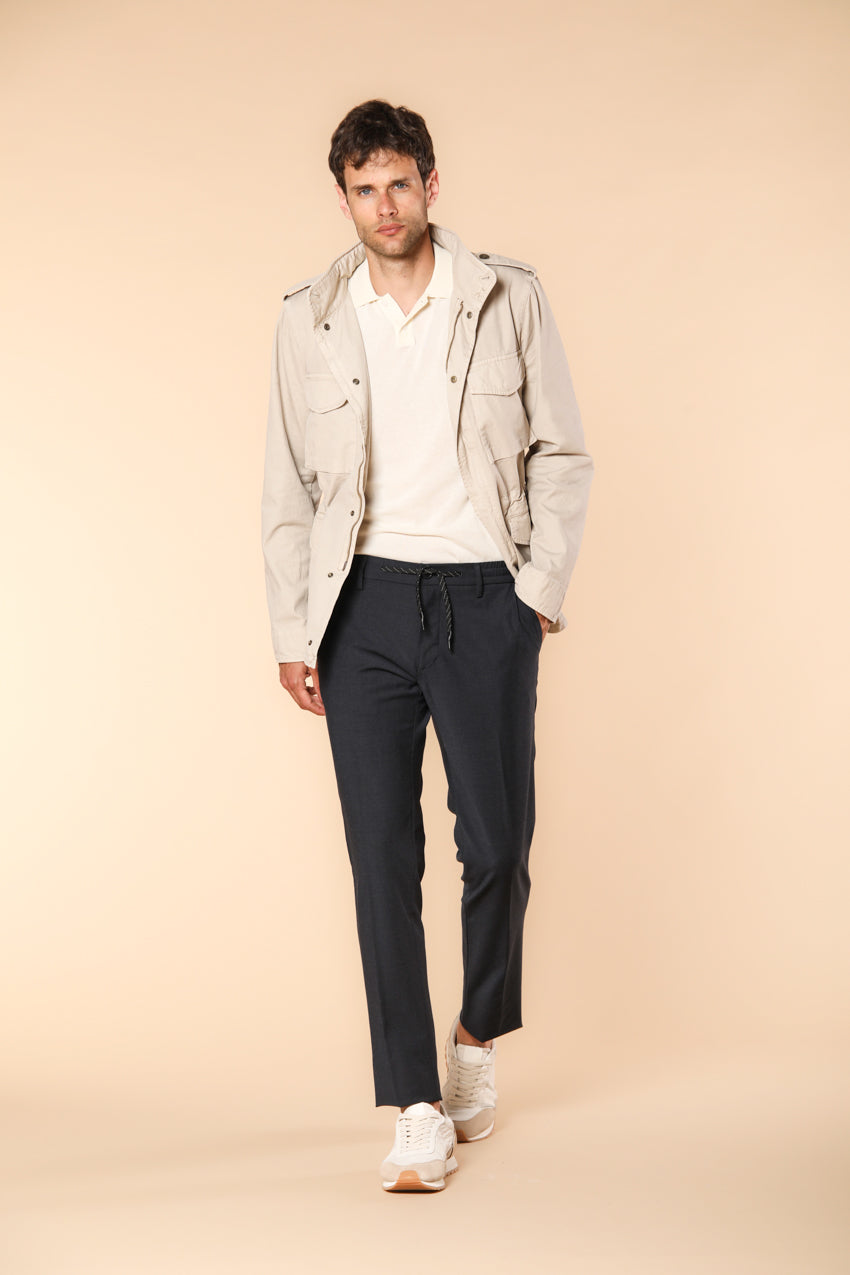 Milano Jogger men's jogger chino pants in travel wool extra slim fit