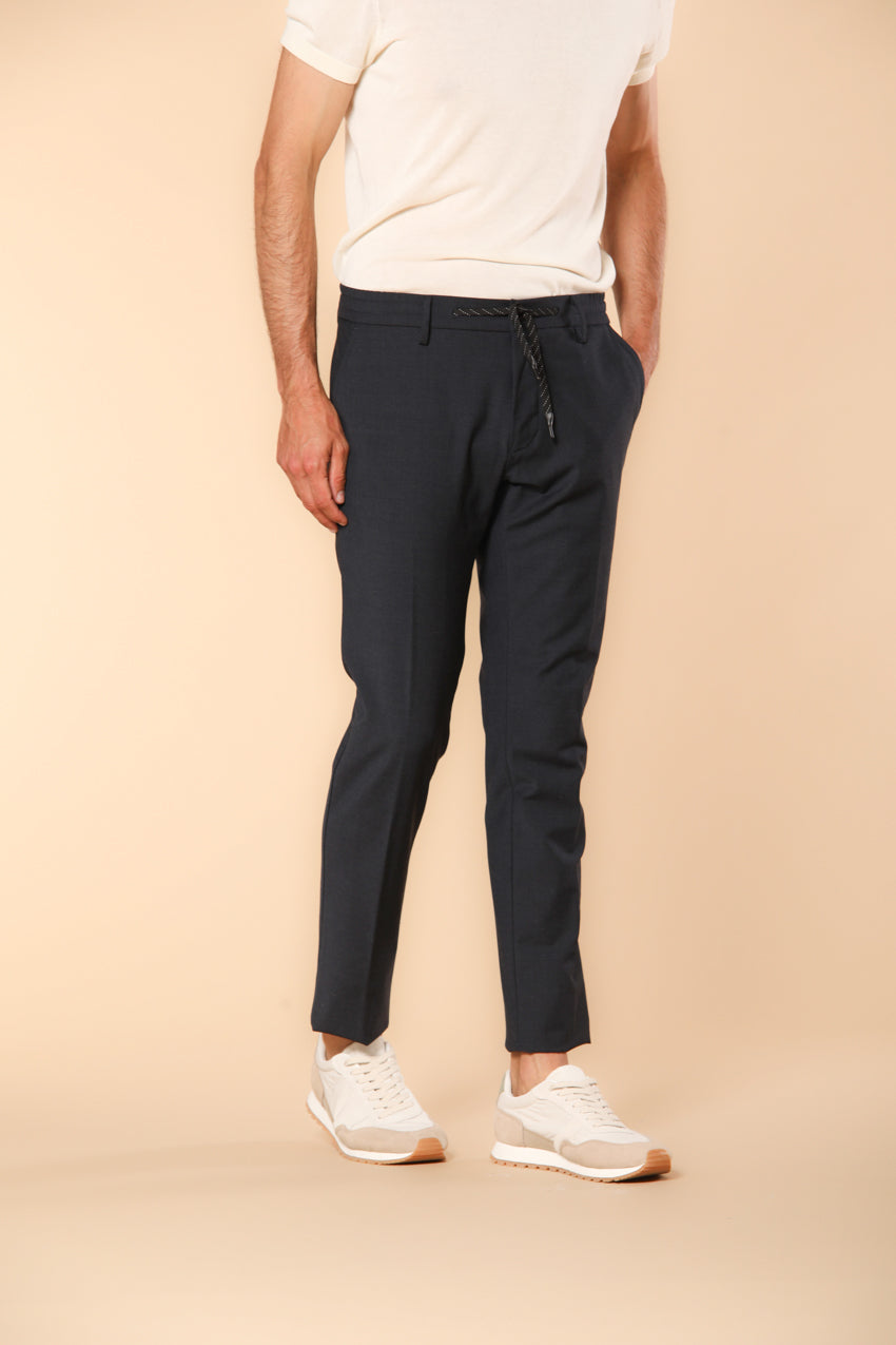 Milano Jogger men's jogger chino pants in travel wool extra slim fit