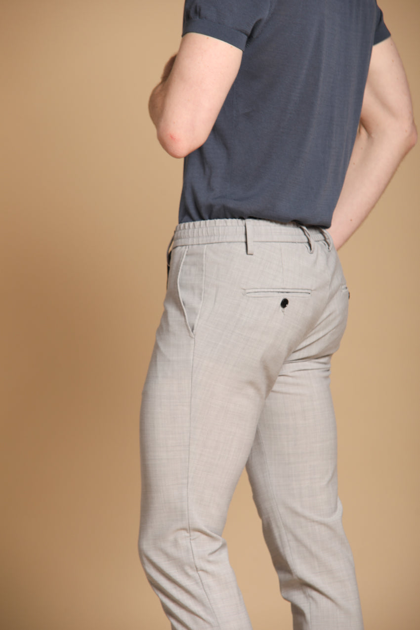 Milano Jogger men's jogger chino pants in travel wool extra slim fit