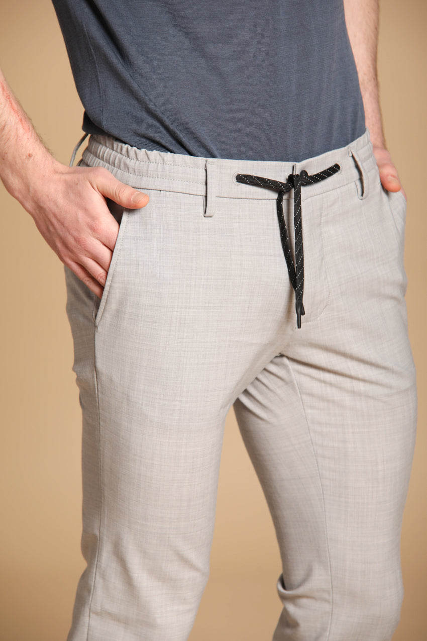 Milano Jogger men's jogger chino pants in travel wool extra slim fit