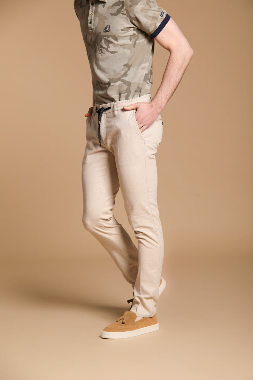 Milano Jogger men's jogger chino pants in micro structured jacquard pattern extra slim fit