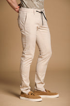 Milano Jogger men's jogger chino pants in micro structured jacquard pattern extra slim fit