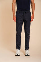 Milano Jogger Travel men's chino pants in technical travel stretch satin extra slim fit