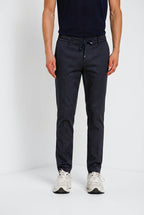 Milano Jogger Travel men's chino pants in technical travel stretch satin extra slim fit