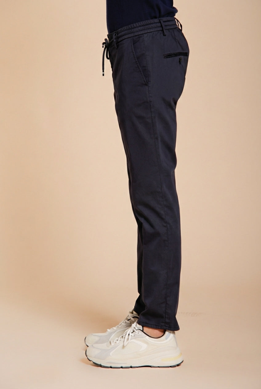 Milano Jogger Travel men's chino pants in technical travel stretch satin extra slim fit