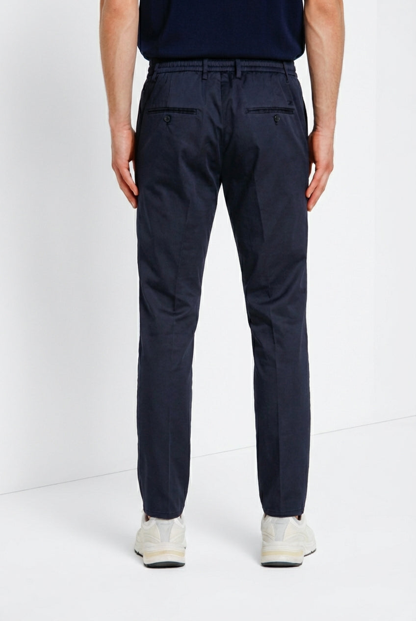 Milano Jogger Travel men's chino pants in technical travel stretch satin extra slim fit