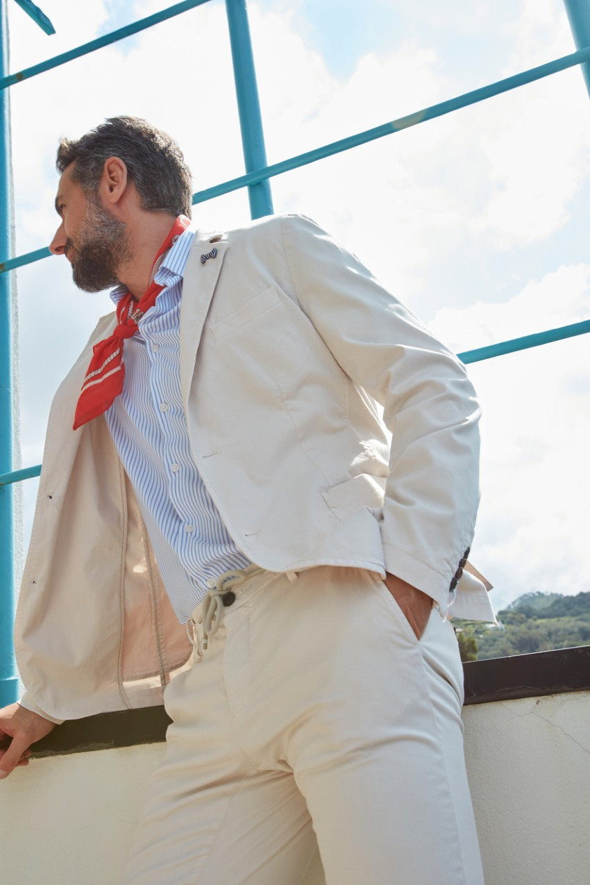 Milano Jogger Herren Chino Jogger aus Baumwolle und Tencel Extra Slim Fit