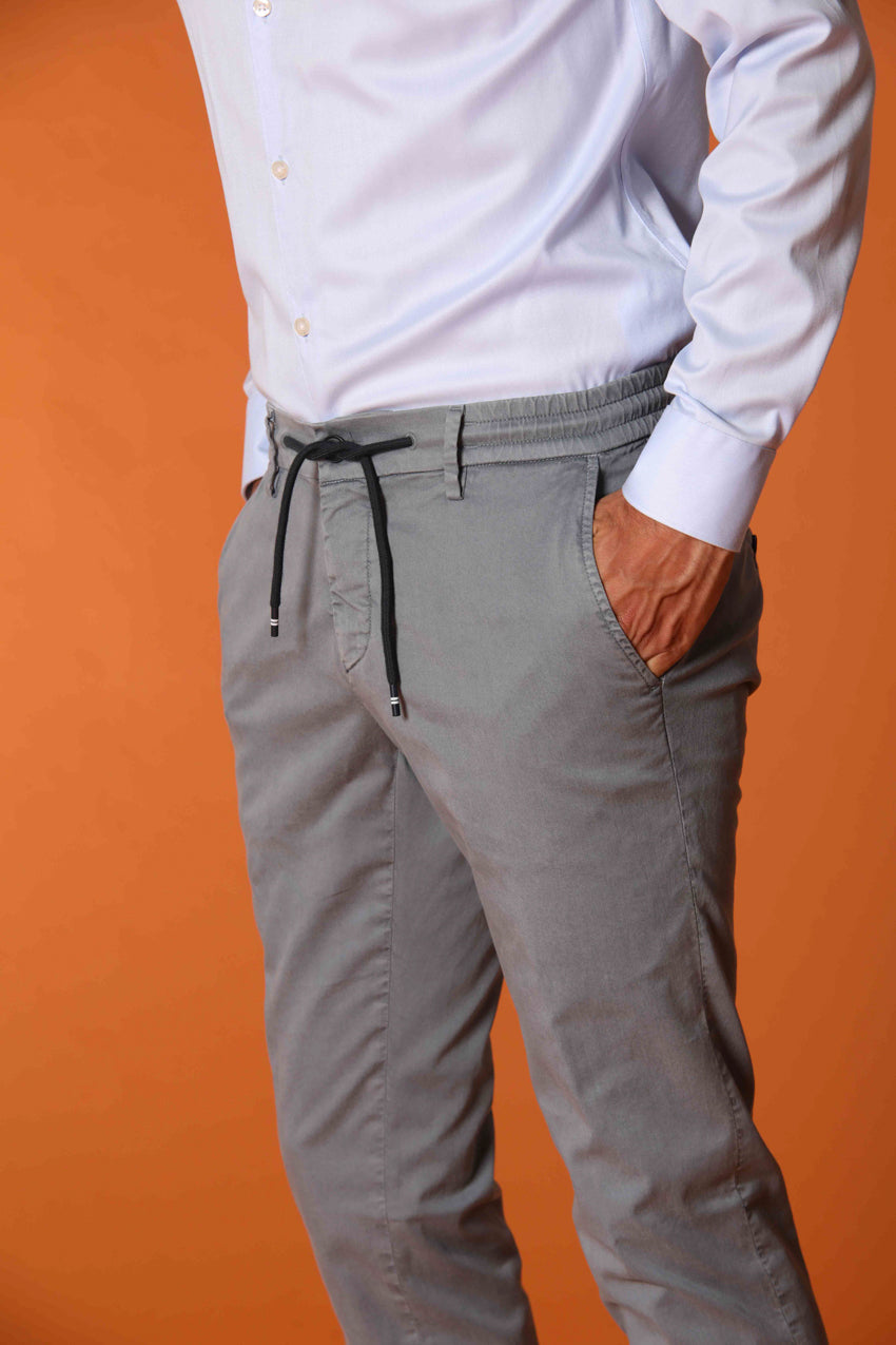 Milano Jogger pantalon chino jogger homme en coton et tencel Extra Slim Fit