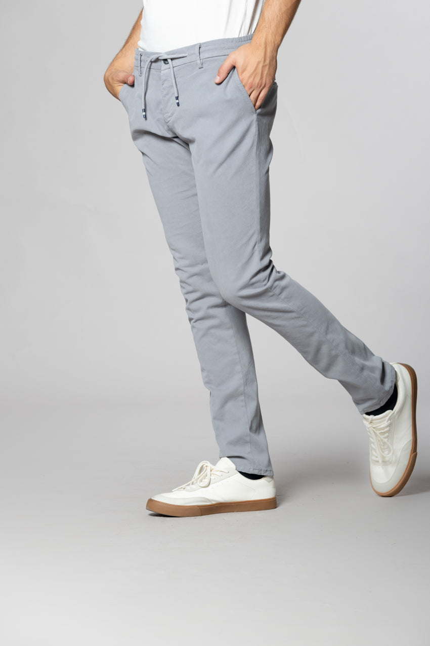 Milano Jogger pantalone chino uomo in gabardina stretch extra slim fit