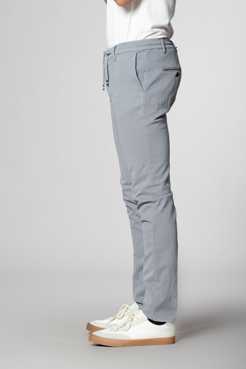 Milano Jogger pantalone chino uomo in gabardina stretch extra slim fit