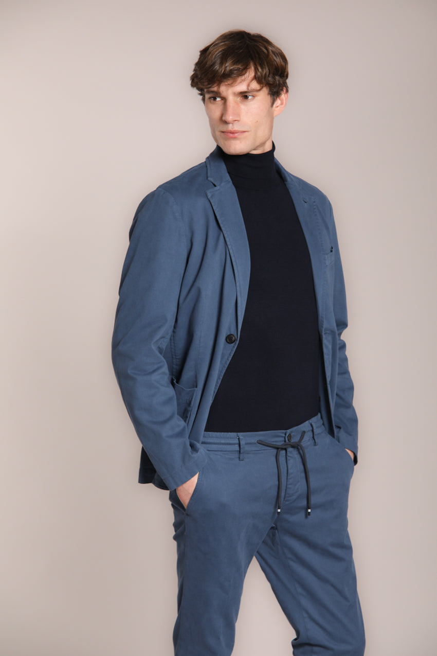 Foto 2 Milano Jogger pantalone chino uomo in gabardina stretch extra slim fit