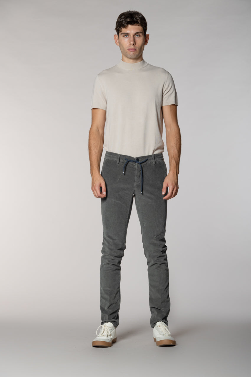 Milano Jogger pantalon chino homme en velours 500 raies extra slim fit