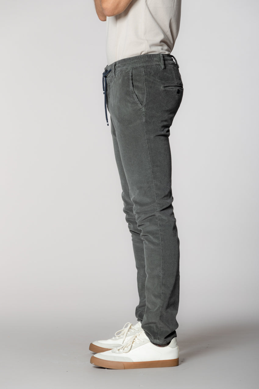 Milano Jogger pantalon chino homme en velours 500 raies extra slim fit