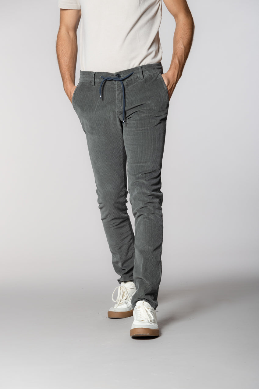 Milano Jogger pantalon chino homme en velours 500 raies extra slim fit