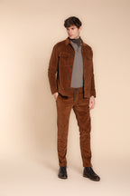 Foto 3 Milano Jogger pantalone chino uomo in velluto 500 righe extra slim fit