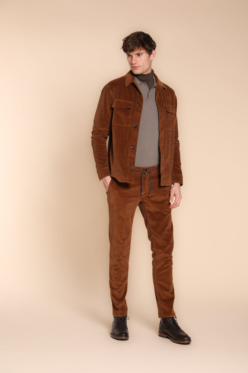 Milano Jogger men's chino pants in 500-line corduroy extra slim fit