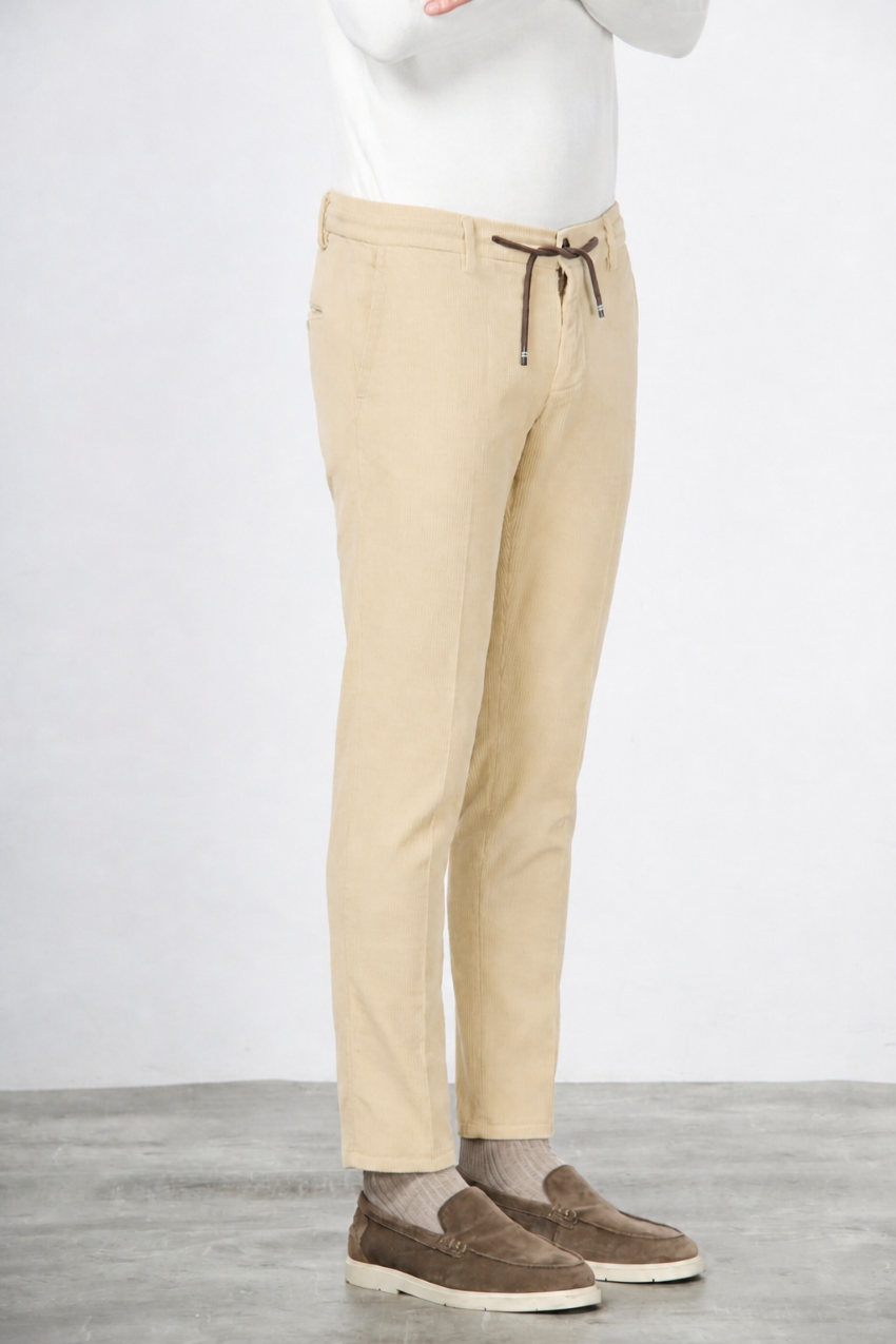 Milano Jogger men’s chino pants in 500-wale corduroy extra slim fit