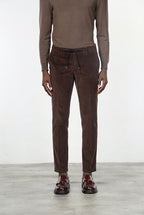 Milano Jogger pantalone chino uomo in velluto 500 righe extra slim fit