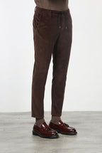 Milano Jogger pantalone chino uomo in velluto 500 righe extra slim fit