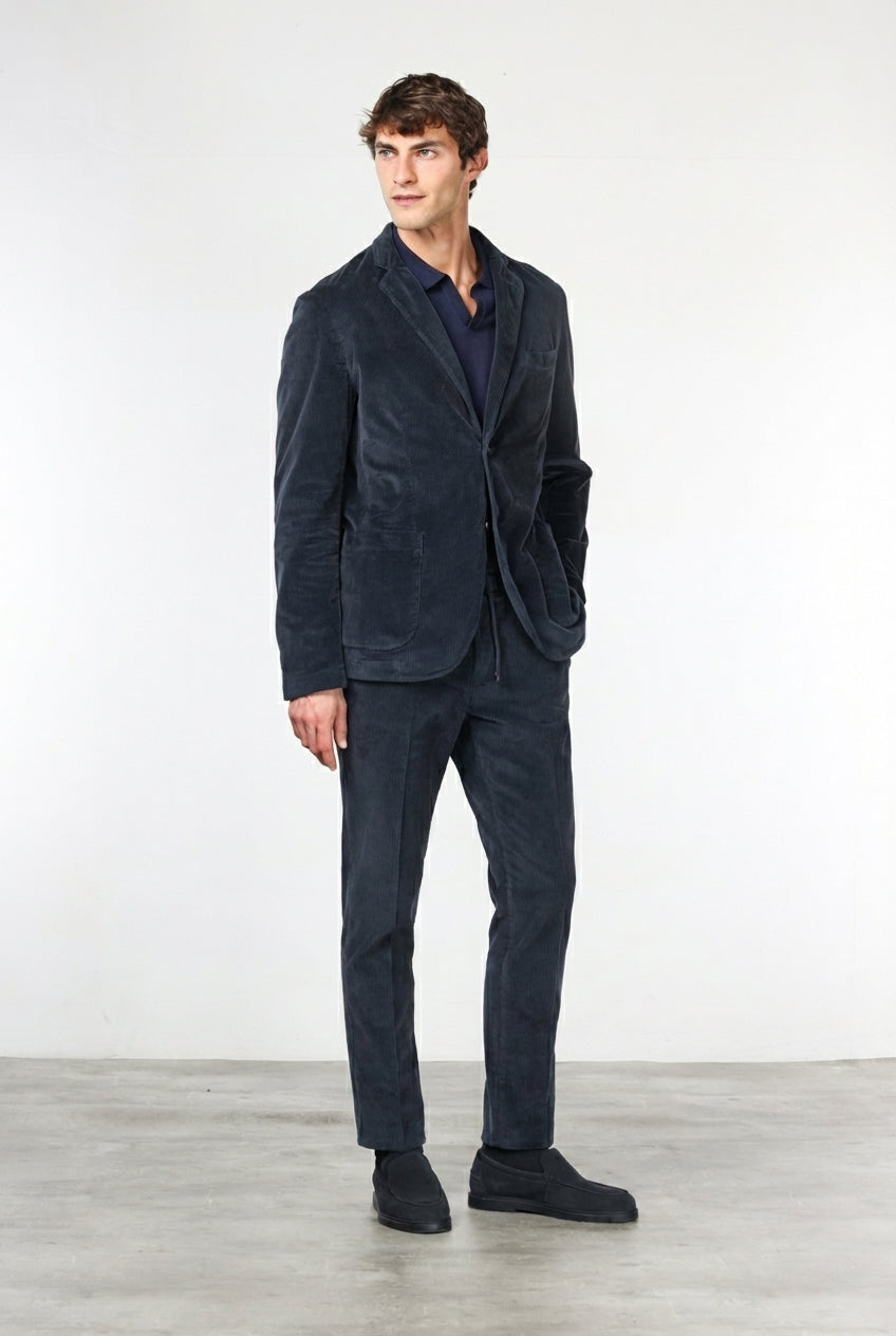 Milano Jogger pantalone chino uomo in velluto 500 righe extra slim fit