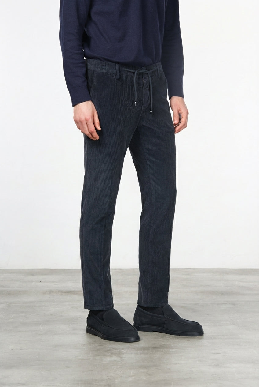 Milano Jogger pantalone chino uomo in velluto 500 righe extra slim fit