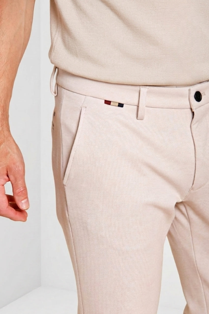 Torino Jog Hose Chino Jogger Herren aus Stretch-Piqué-Jersey slim fit