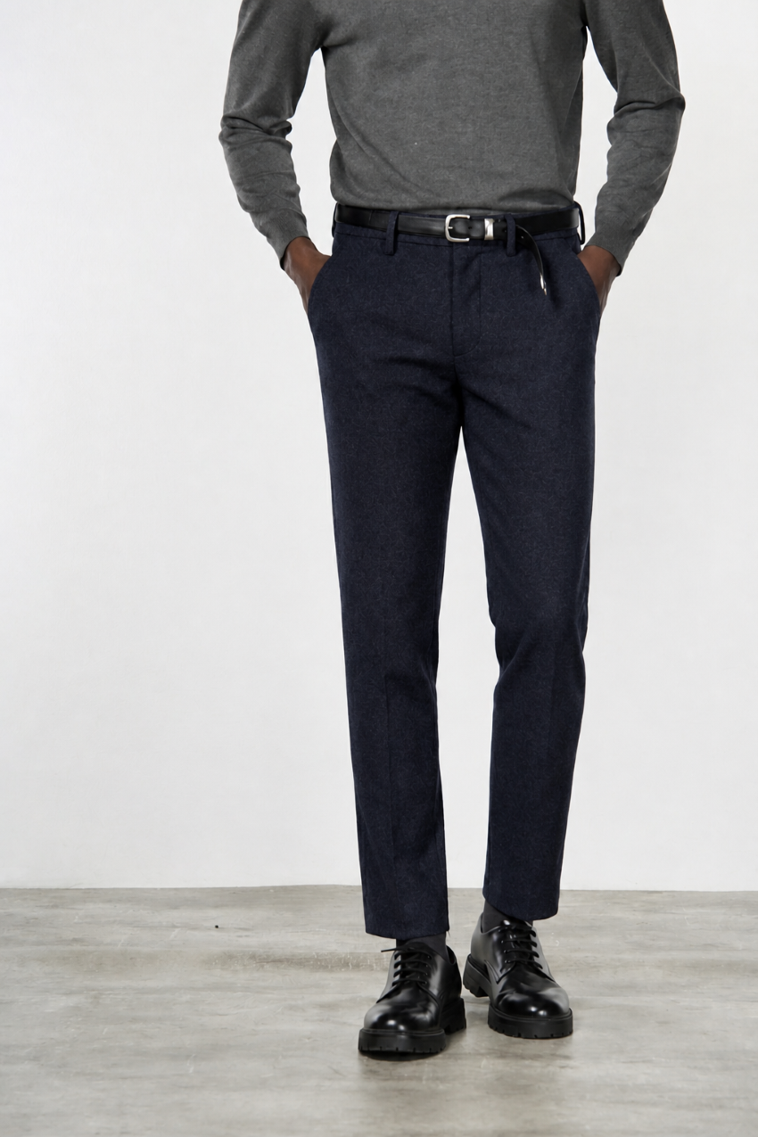 Torino Jog pantalon chino homme en jersey flanelle slim fit