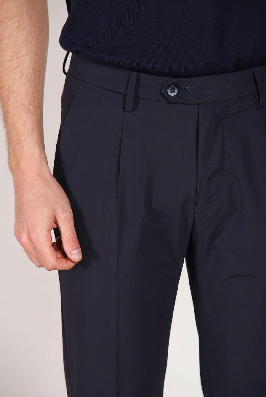 Torino 1 Pinces Dynamic pantalone chino jogger uomo in jersey super tecnico slim fit