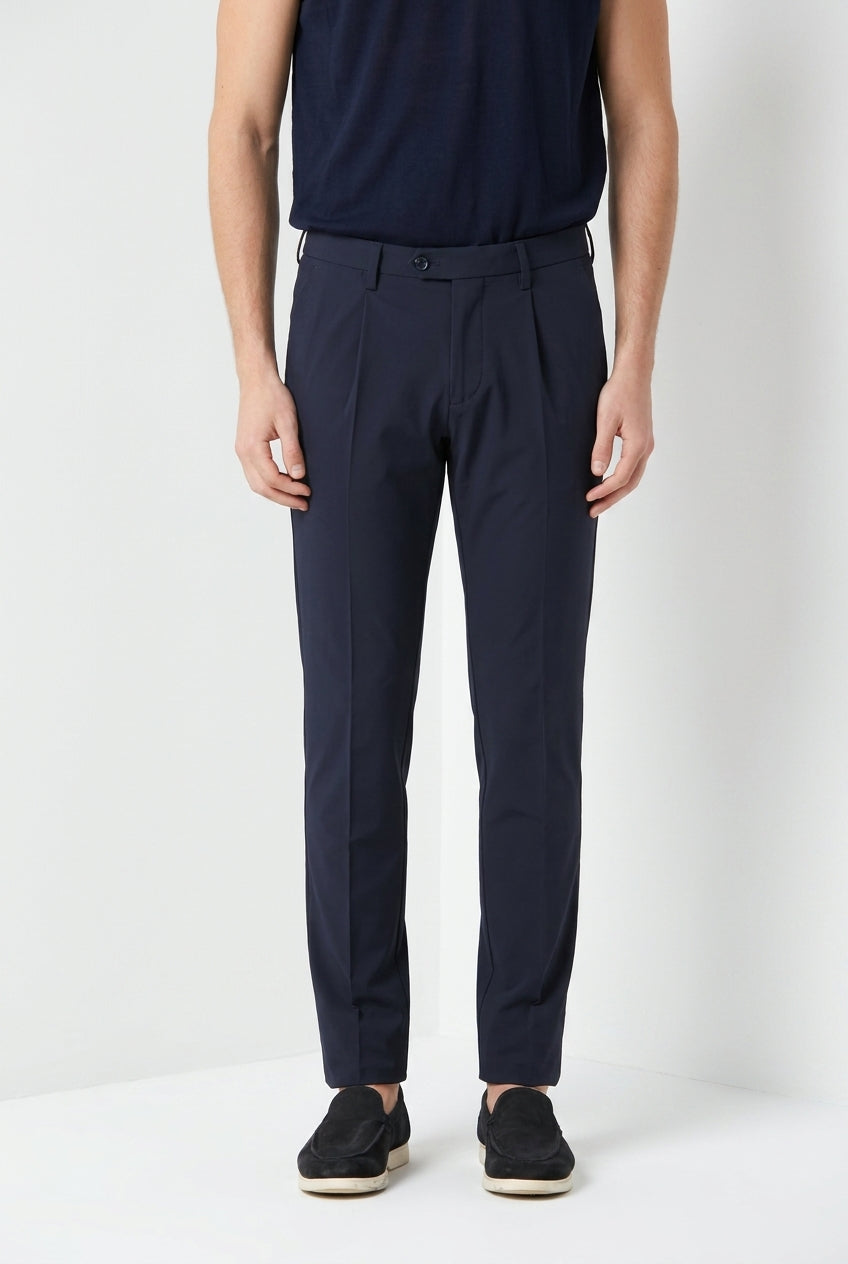 Torino 1 Pinces Dynamic pantalone chino jogger uomo in jersey super tecnico slim fit