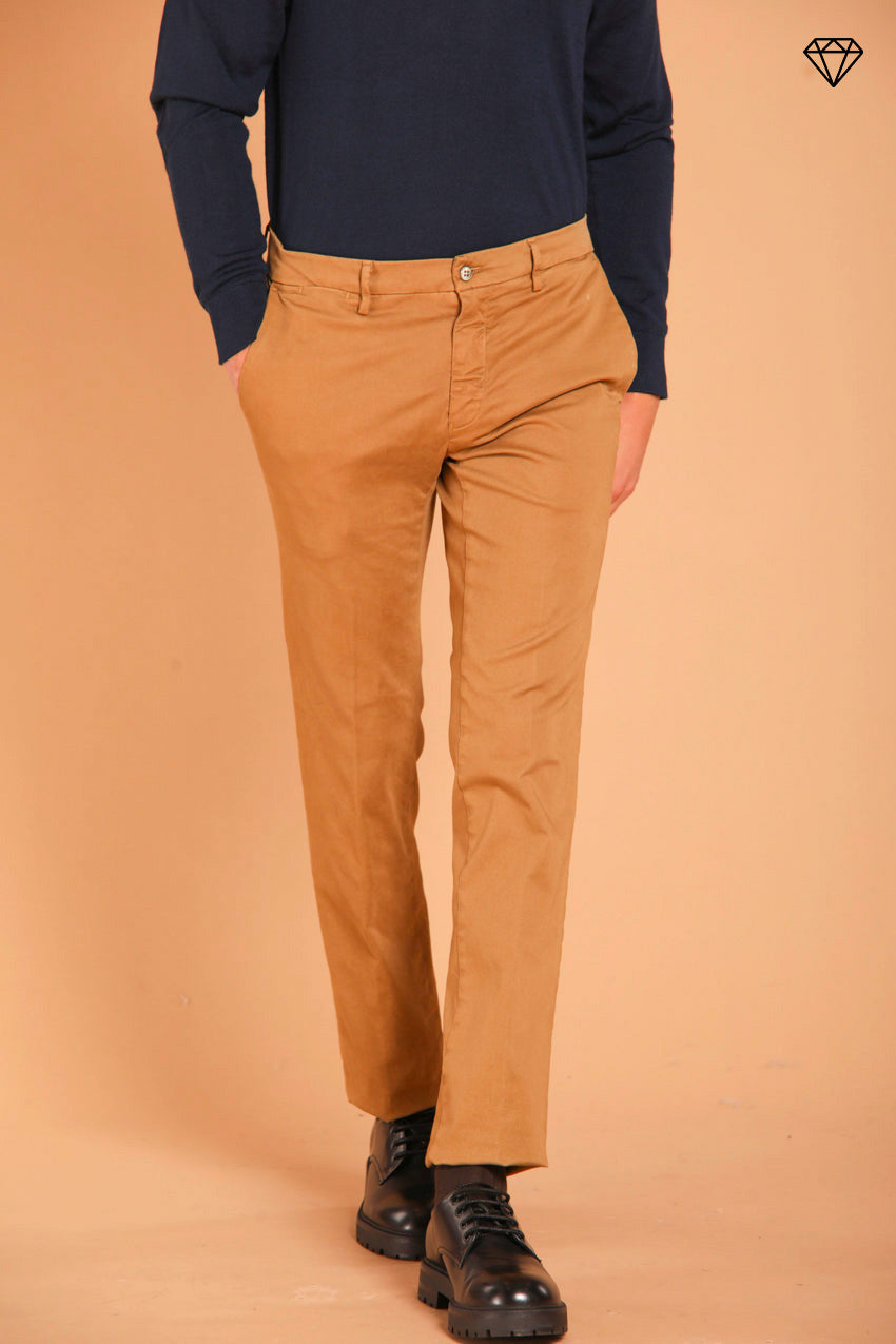 New York pantalone chino uomo in gabardina stretch regular fit ①