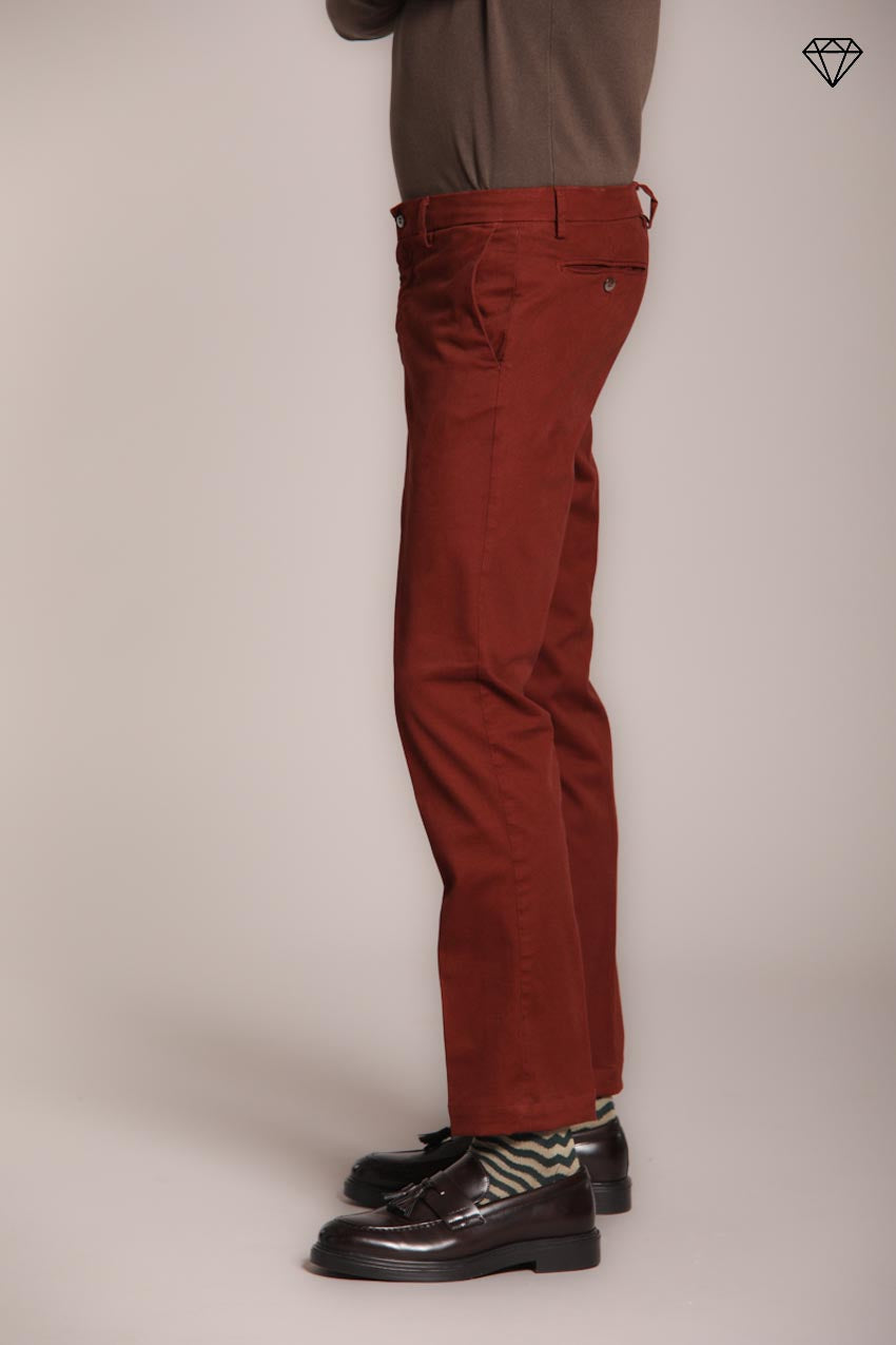 Foto 4 New York pantalone chino uomo in gabardina stretch regular fit ①