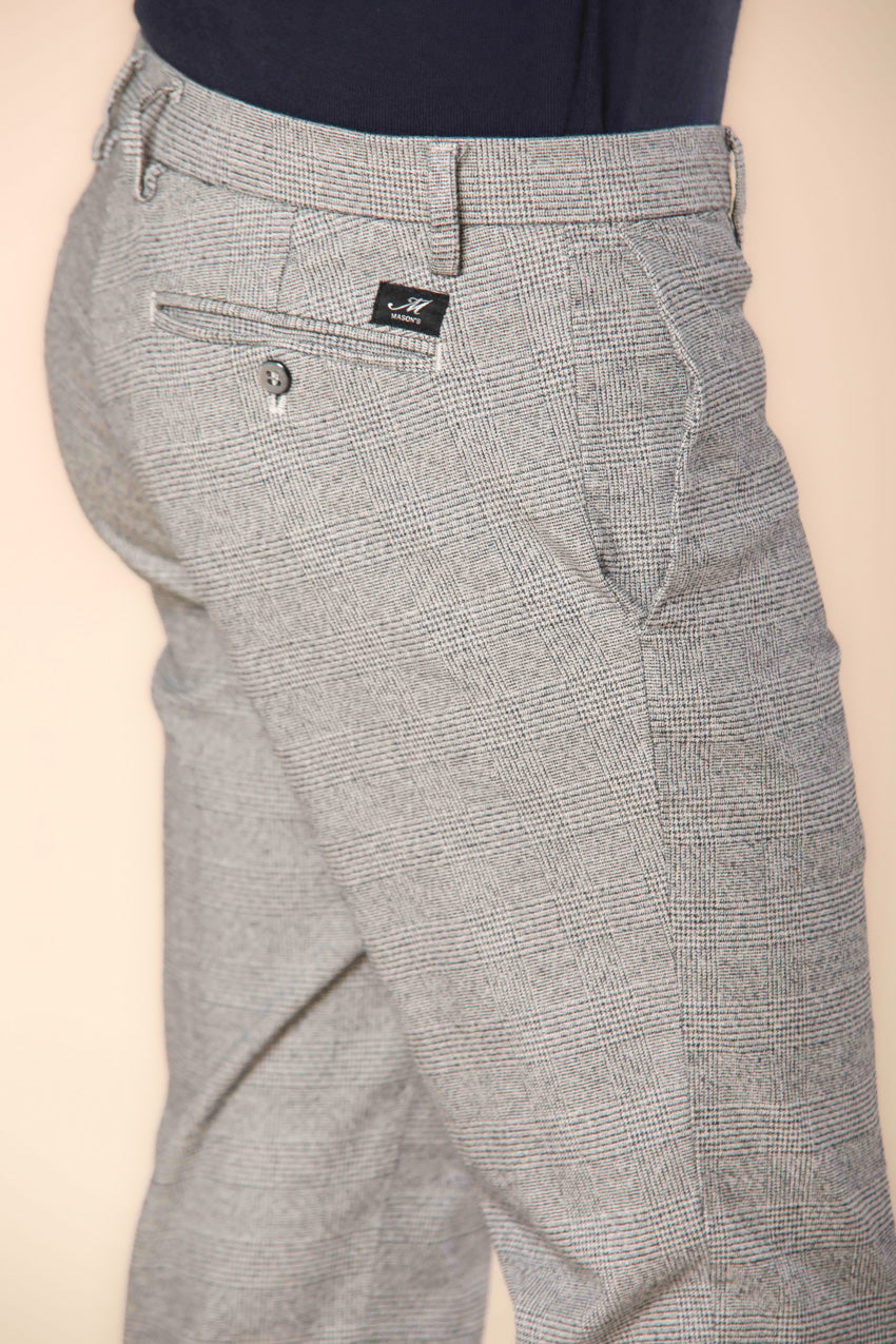 New York men's chino pants in cotton modal stretch with faded wales pattern regular fit