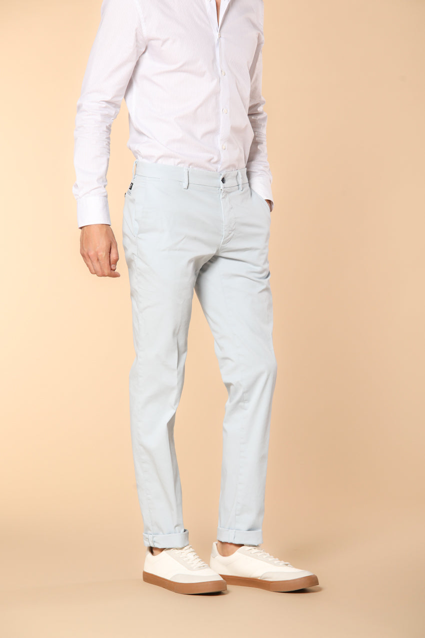 New York pantalone chino uomo in raso stretch regular fit ①