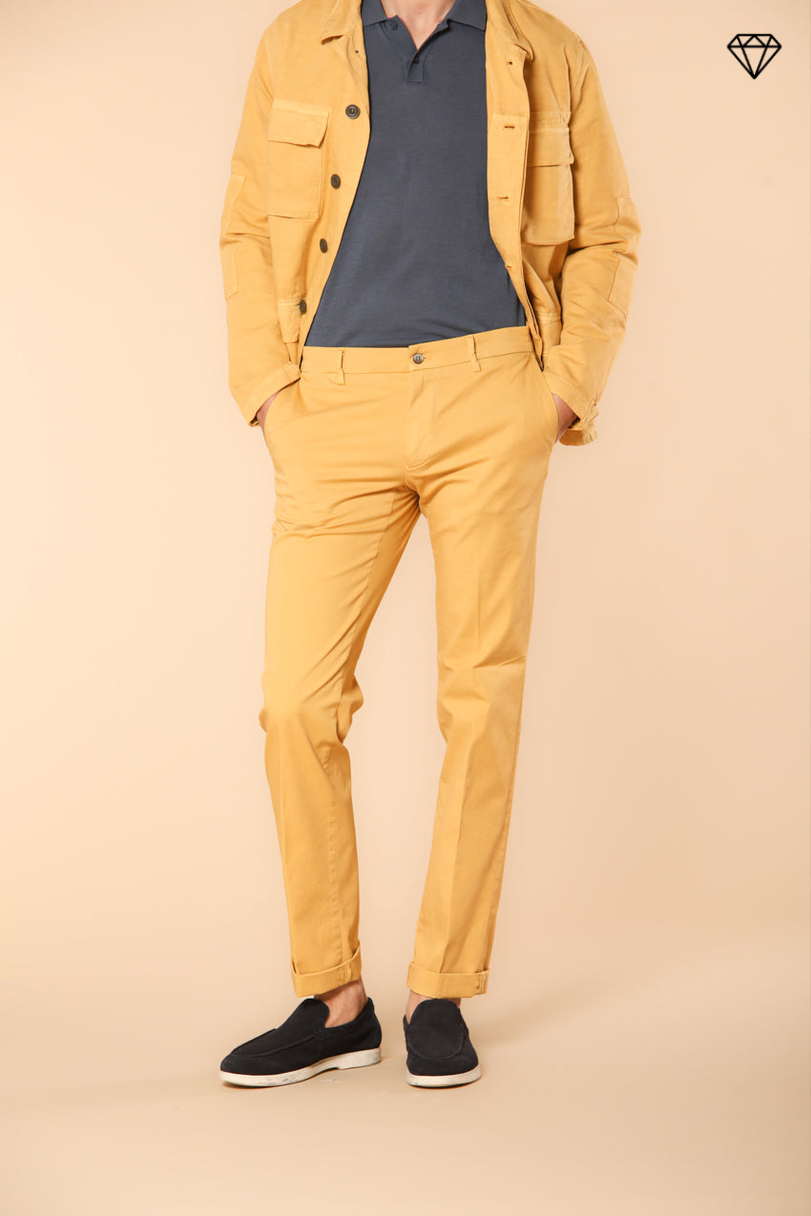 New York pantalon chino homme en satin stretch regular fit ①
