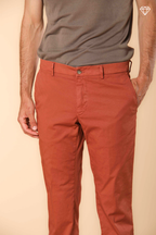 New York pantalone chino uomo in raso stretch regular fit ①