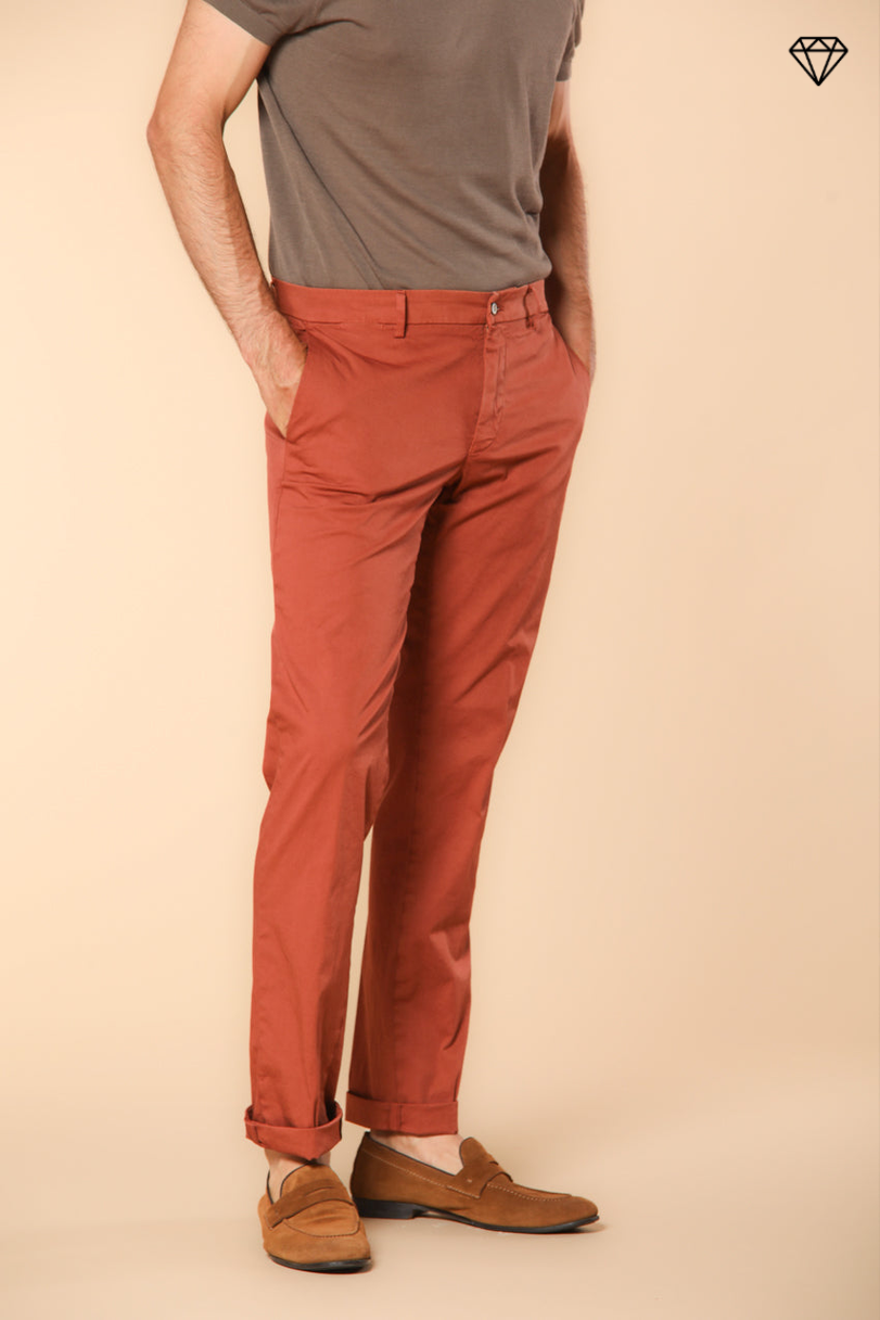 New York pantalon chino homme en satin stretch regular fit ①