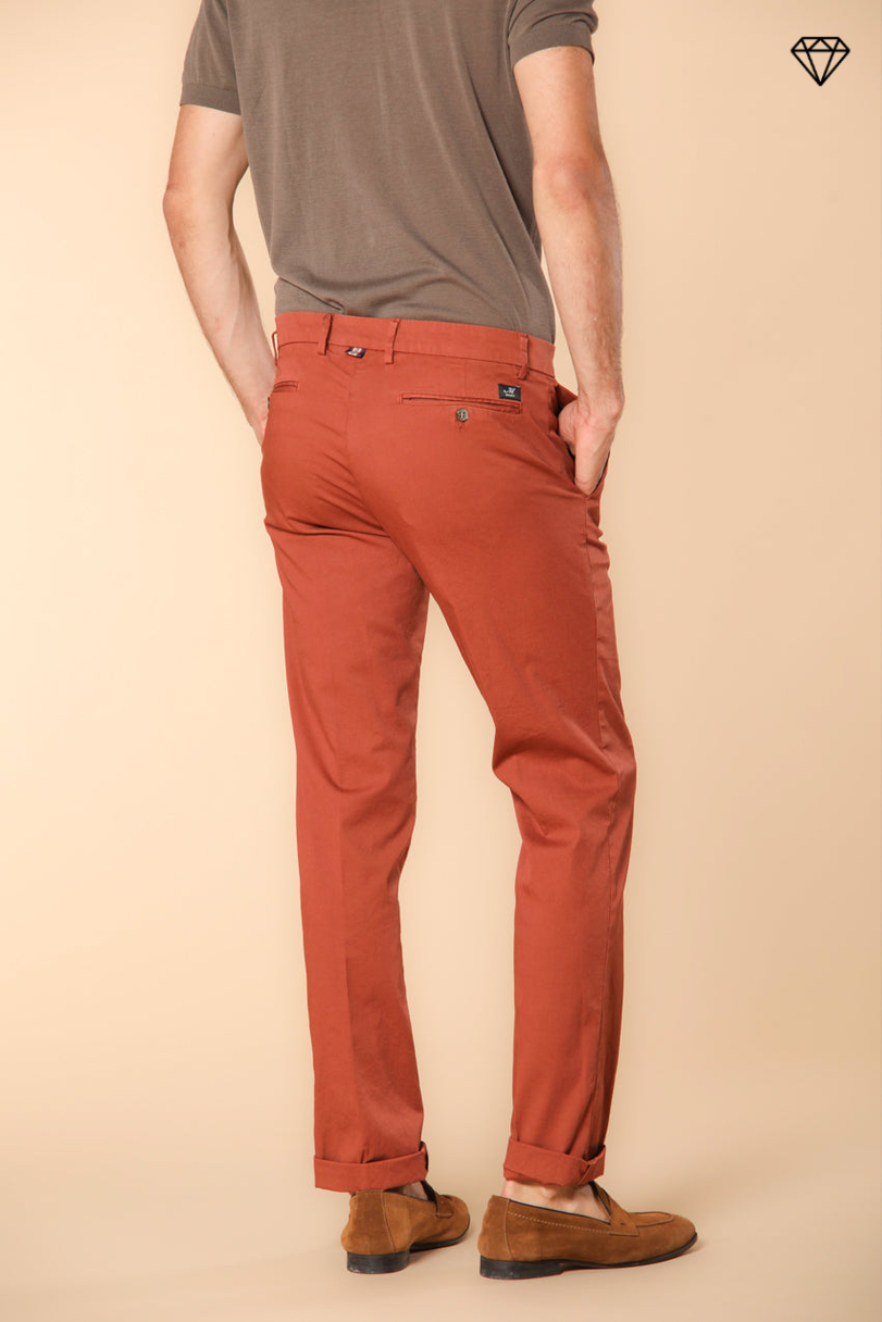 New York pantalone chino uomo in raso stretch regular fit ①