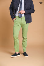 New York pantalon chino homme en satin stretch regular fit ①