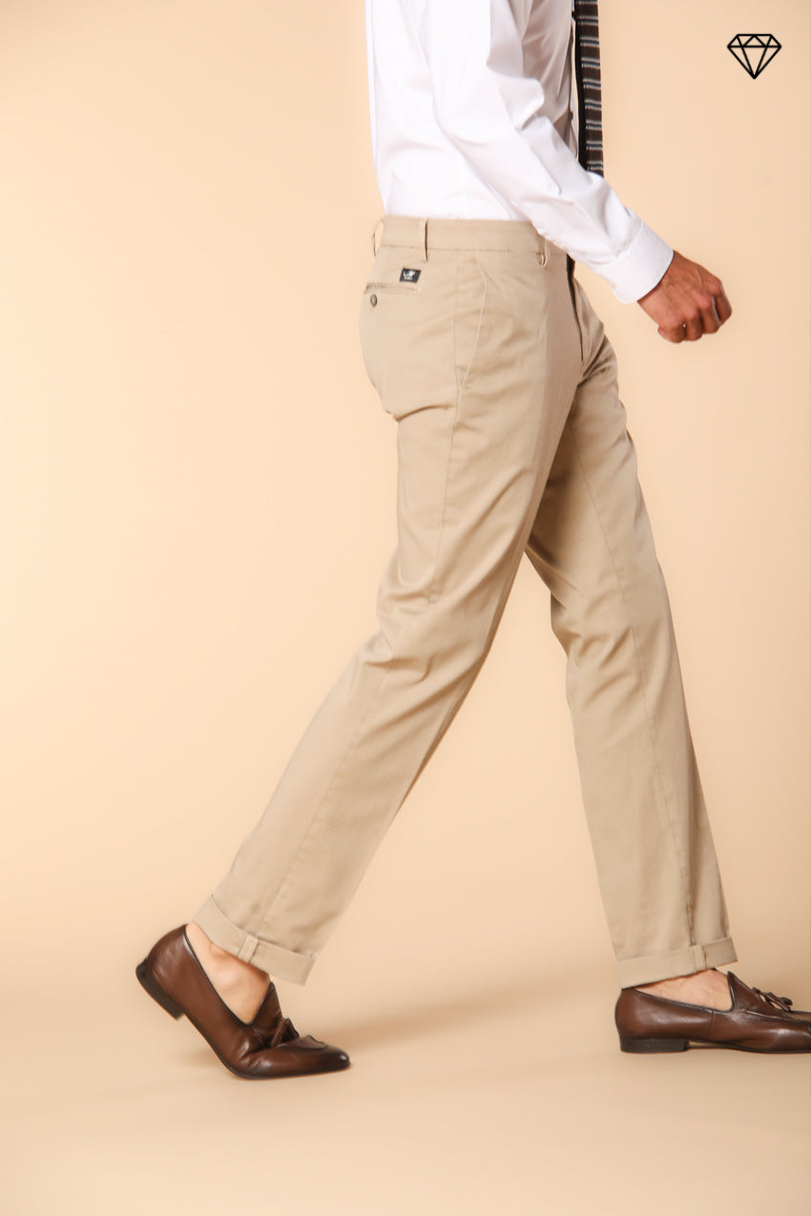 New York pantalon chino homme en satin stretch regular fit ①