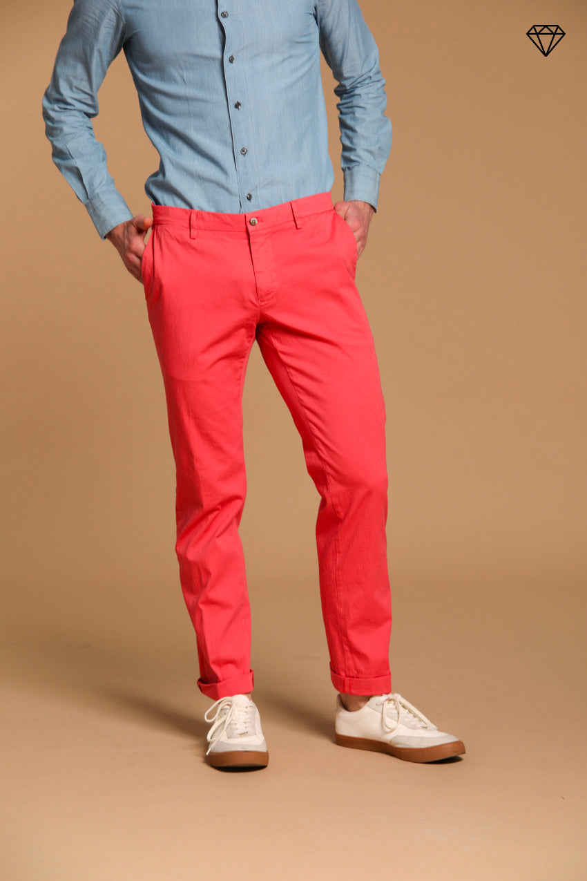 New York pantalon chino homme en satin stretch regular fit ①