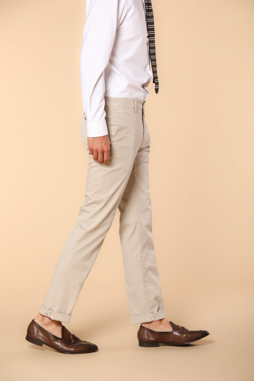 New York pantalone chino uomo in raso stretch regular fit ①