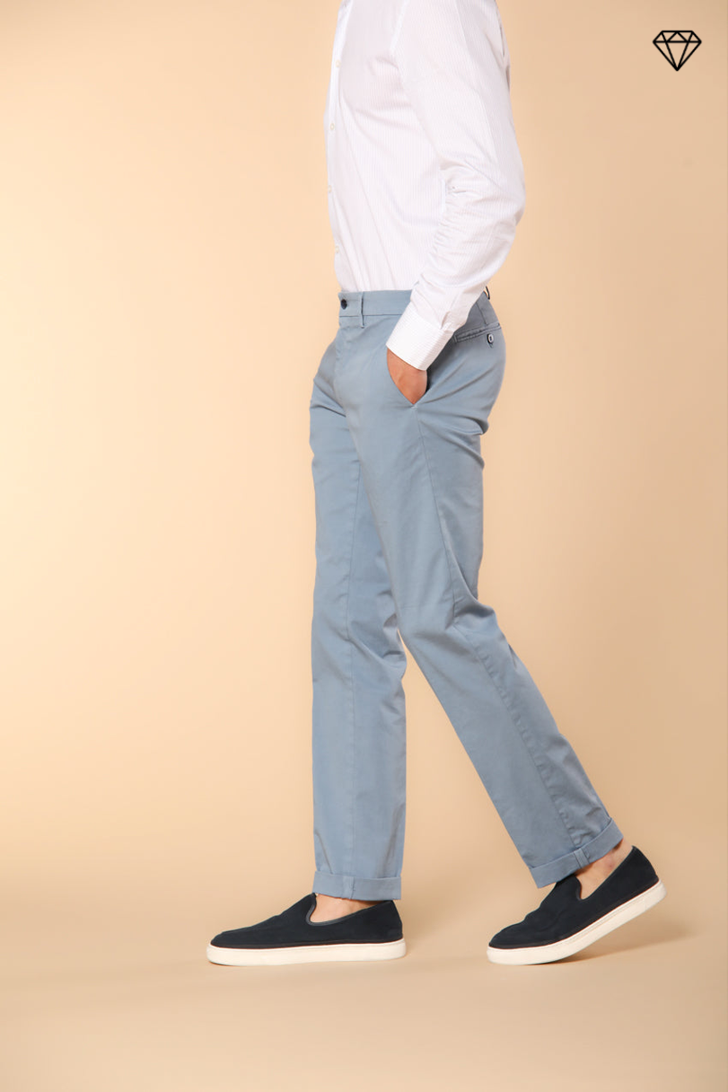 New York pantalon chino homme en satin stretch regular fit ①