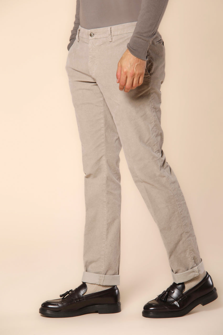 New York pantalon chino homme en velours 1000 rayures coupe régulière