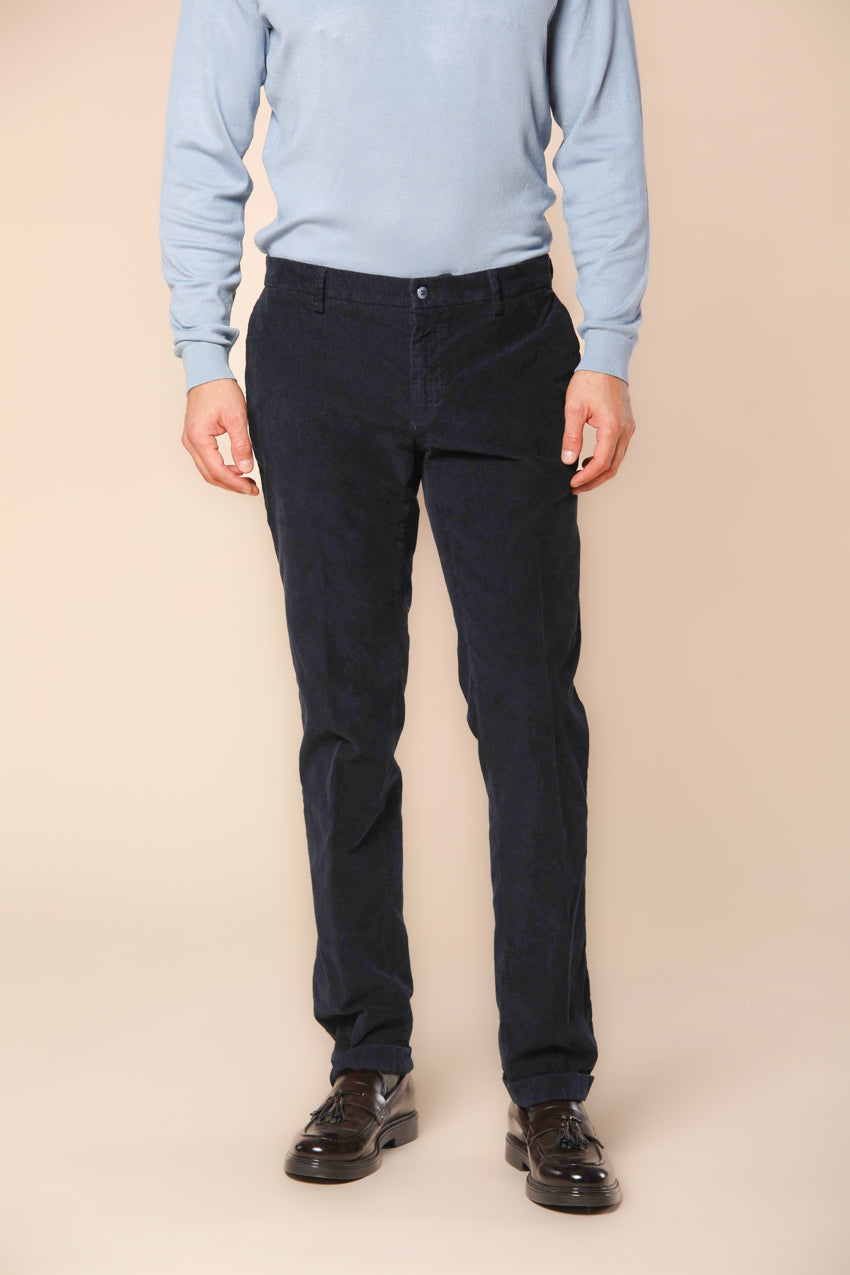 New York pantalone chino uomo in velluto 1000 righe regular fit