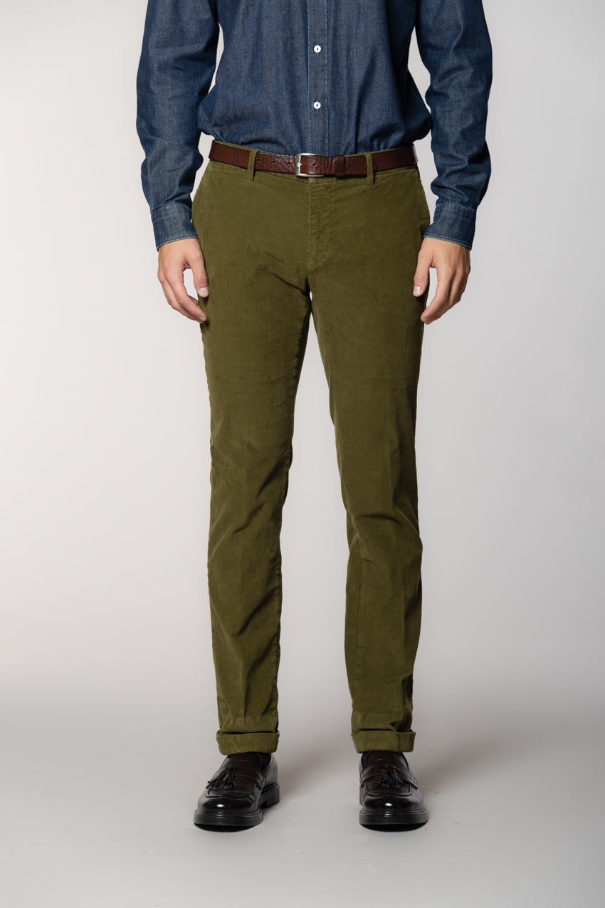 New York pantalone chino uomo in velluto 1000 righe regular fit