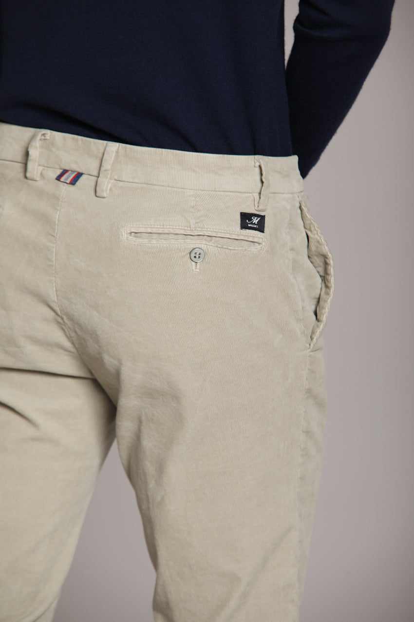 Foto 2 New York pantalone chino uomo in velluto 1000 righe regular fit