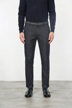 New York Elegance pantalone chino uomo in denim stretch regular fit